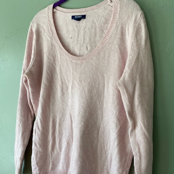 Light Pink, scoop neck sweater, Old Navy, size Large - Picture 2 of 8